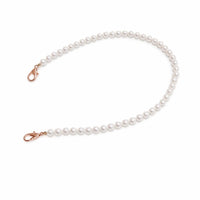 Metal Clasps Pearl Bead Chain Flexible Looped Bead Strand Light-Colored Pearl Ornament Chain Decorative