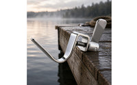 Stainless Steel Clamp-on Rod Hook Curved Arm Side-Mounted Hook Adjustable Universal