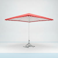 Straight-Pole Umbrella Height-Adjustable Umbrella with Sixframework Sun Protection for Vendors, Patio, Courtyard, Market Stalls