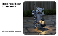 Solar Creature Garden Statue Energy Saving Brown Creature Solar Night Sparkle Outdoor Decoration Hand Painted Warm Sparkle