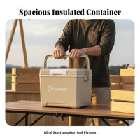 Portable Insulated Chiller Large Capacity Portable Ice Chest Insulated Food and Drink Chiller Keeps Hot or Cold Hard Shell Ice