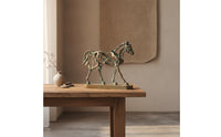 Equine Metal Sculpture Decor Vintage Horse Statue Industrial Tabletop Ornament for Sideboard