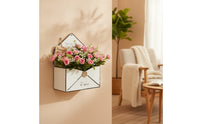 Rustic Envelope Planter Decorative Wall Pocket Easy to Install Wall Planter with Pocket Vertical for Home Decorators, Gardeners, Garden, Patio, Balcony, Fence