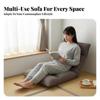 Japanese Design Foldable spinerest Lounger Multi-Angle Positions Floor Chair triple-function adaptable Design Lounge Seat Ergonomic with Pillow for Students, Adults, gaming enthusiasts, Bay opening, perusing corner, Dorm Room, Home Office