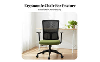 Lumbar Support Ergonomic Mesh Chair with Headrest Reclining Backrest High-Back Mesh Swivel Chair Wheeled Base Office Furniture Quiet Rolling Wheels for Remote Workers, Students, Gamers, Study Room, Computer Desk, Gaming Setup
