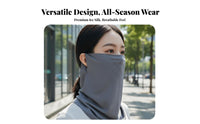 Sun Protection Face Cover UPF 50 Protection Face Cover Cooling Neck Gaiter Quick Dry Breathable Face Cover with Ear Loops