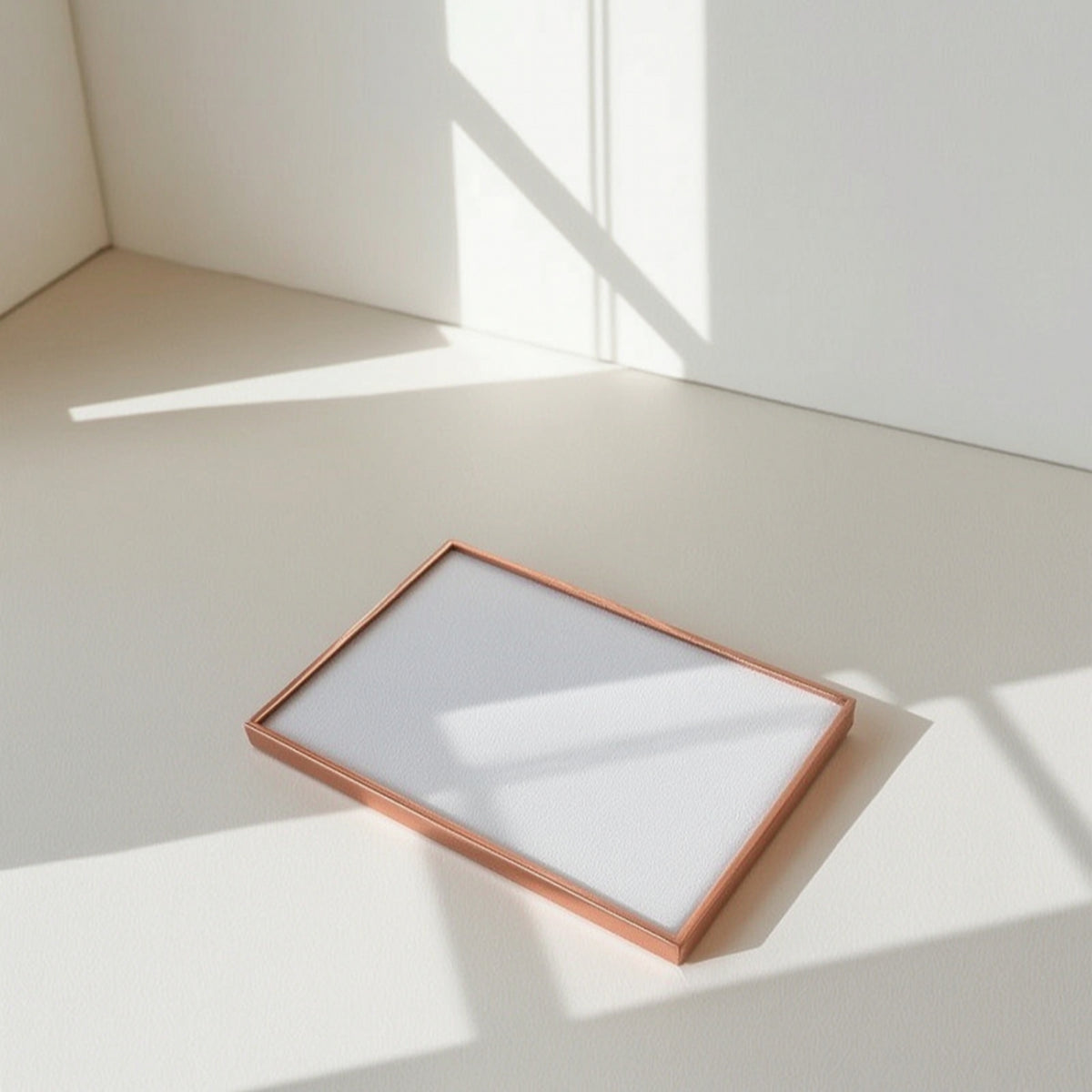 Rose-Gold Jewelry Organizer Tray Elegant Velvet Jewelry Trays Low-Height Velvet Display Tray Shallow for Dressing Table, Boutique, Wardrobe
