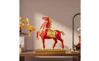 Horse Figurine with Base Embossed Horse Figurine Detailed Collectible for Housewarming