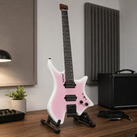 No-Headstock Electric Guitar Black Hardware Tonewood Body Electric Guitar Fixed Bridge String Instrument