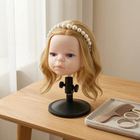 Real Hair Styling Head Wavy Hairdressing Mannequin for Stylists