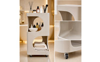 Open-Frame Rolling Salon Trolley Space-Saving Salon Trolley Sturdy Mobile Storage Cart with Wheels Long-Lasting for Beauticians