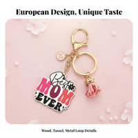 Mama Letter Pendant Keychain Gift-Ready Mama Tassel Keychain Long-Lasting