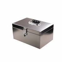 Lockable Cash Box with Coin Tray Portable Security Container long-lasting Design Office Supply Multi-Compartment for Small Business Owners, Event Organizers, Market Stalls, Markets, Garage Sales, Events