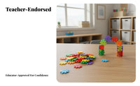500 G Snowflake Building Blocks Educational Building Discs Sparks Creativity Interlocking Discs for Preschoolers, Young Children