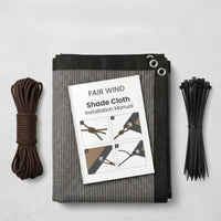 Shade Sail with Ropes Square Sail Block Canopy for Homeowners, Gardeners, Backyard, Pergola, Balcony