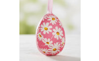 Assorted Patterns Easter Egg Ornament Vibrant Colors Textile Wrapped Egg Ornaments Easy to Hang Hanging Easter Eggs Lightweight for Children, Crafters, Home Decor, Wreath Making