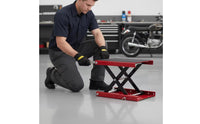 Motorcycle Jack with Lock Antiscivolo Motorcycle Lift Jack in Acciaio Motociclo for Garage, Repair Shop