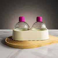 Water Bottle and Soft Drinks Round Ice Maker with Lid, Modern Minimalist Style Ice Ball Form for Home Bar, Gift for Her or Him, 2-Pack Set