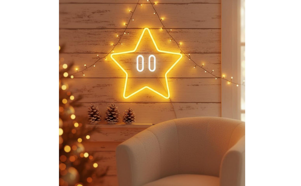 Star Shaped Glowing Light Holiday Decor USB Powered Star Lamp Luminous Home Decoration for Kids, Christmas, Bedroom, Nursery