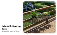 Railing Planter Basket Easy Installation Railing Plant Basket Weather-Resistant