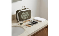 Zipper Closure Wooden Barber Play Set Top Handle Wooden Hairdressing Set Portable Hairdresser Role Play Kit