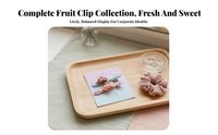 2 Pieces Cartoon Fruit Barrette Versatile Fruit Hair Clip Set Sweet Cute Side Forelock Clip for Girls, Teenagers, Daily Wear, Birthdays, Festivals