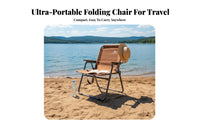 Foldable Folding Camping Chair Heavy Duty Lightweight Backrest Camp Chair High Load Capacity Collapsible Outdoor Seat with Backrest No Assembly Required for Campers, Anglers, Picnickers, Beach, Backpacking, Backyard
