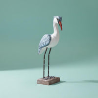 Mediterranean Theme Avian Decor Handmade Nautical Avian Decoration Rustic Seagull Statue Stable Base for Living Room, Hallway