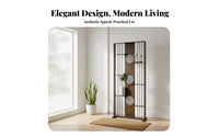 Partition with Display Shelves East Asian Aesthetic Room Divider with Shelves Multifunctional Design Privacy Screen for Homeowners, Entryway, Bedroom