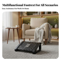 Non-Slip Surface Angled Foot assistance base adaptable Adjustable assistance base Wide Base Footrest Portable for awayice Workers, Children, Students, Under the Desk, Home, Bedroom, Bathroom