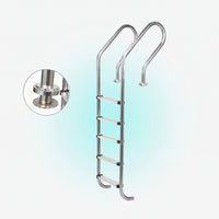 Long-Lasting Stainless Steel Pool Ladder Rust-Resistant Detachable Pool Ladder Secure Easy to Install