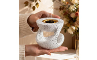Resin Scent Burner Sculptural Scent Holder with Metal Cup Stable for Home Decor, Office