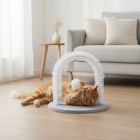 Cat Arch Self-Groomer and Scratcher Toy with Thick Bristles