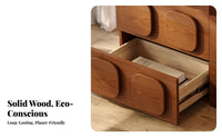 Solid Wood Multi-Purpose Storage Cabinet Modular Design Wooden Floor Cabinet Retro Wooden Chest for Homeowners, Apartment Dwellers, Adults, Bedroom, Living Room, Entryway, Hallway
