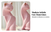 Tabletop Minimalist Cat Figurine Decorative Seated Cat Ornament Modern