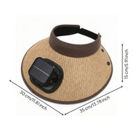 Cooling Solar Powered Fan Hat Wide Brim Solar Fan Hat Upf 50+ Sunshade Cap Breathable for Gardening