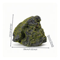 Faux Lichen Rock Realistic Artificial Lichen Rock Fake Mossy Stone Lifelike Decorative for Decorators, Micro Landscape