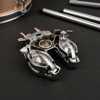 Drum Kit Tom Bracket Sturdy Construction Tom Holder Bracket Chrome Percussion Hardware for Drummers
