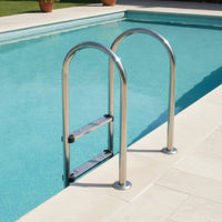 Stainless Steel Pool Ladder Anti-Slip Pool Ladder with Handrails Resistant for in-Ground Pools
