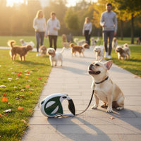 Retractable Dog Leash Instant Locking Mechanism Automatic Retracting Leash 360-Degree Rotating Hook Extending Pet Rope for Small Dogs, Training