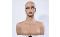Female Mannequin Head with Shoulders Realistic Wig Display Stand Authentic for Cosmetologists, Retail Stores