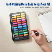Watercolor Paint Set, 36 Colors, Iron Box, For Art Enthusiasts, Portable Painting Kit