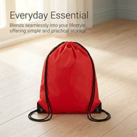 Basketball Drawstring Pouch for long-distance race Events, Lightweight 210D Oxford Cloth Storage with Silk Screen Printing, Sports Teams and Games