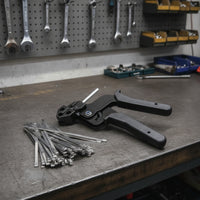 Stainless Steel Cable Tie Tool Ergonomic Metal Zip Tie Tensioner with Cutter Metal Strap Fastening Tool for Electricians