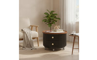 Round Coffee Table with Storage Ready to Use Round Storage Coffee Table Fully Assembled Furniture for Apartment Dwellers, Living Room, Small Areas