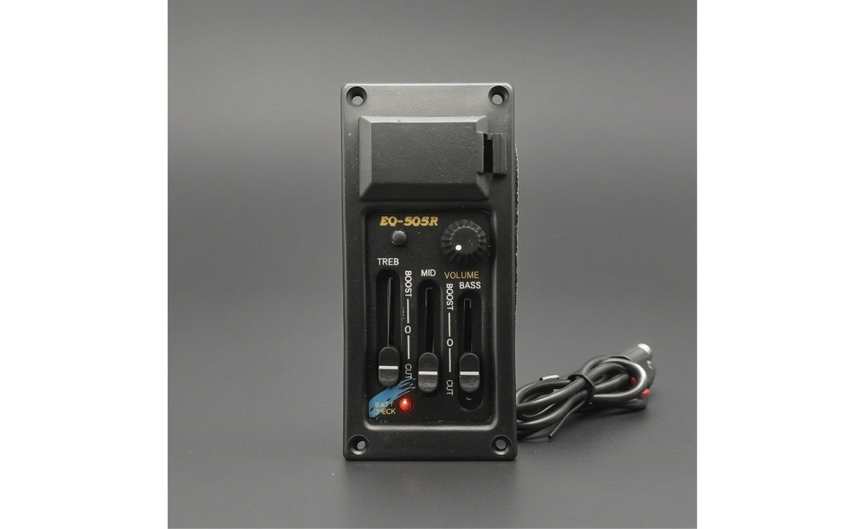 3-Band Acoustic Guitar Pickup Active Guitar Pickup with Preamp Panel-Mount Onboard Equalizer Volume Control for Guitarists, Luthier, Stage, Diy Project