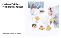 Embroidered Artistic Applique Summer Theme Embroidery Applique Fashionable Handmade Apparel Applique for Crafters, Teenagers, Accessory Customization