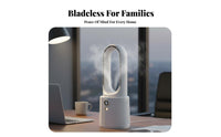 Quiet Operation Bladeless Misting Fan Rechargeable Portable Humidifier Fan Powerful Airflow for Office Workers, Parents, Desk, Dorm Room, RV
