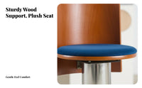Bauhaus Inspired Upholstered Swivel Chair Multi-Purpose Indoor Furniture Vintage Aesthetic Ergonomic Design for Office Workers, Students, Homeowners, Study Room, Bedroom