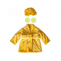 Cute Fuzzy Robe with Head Wrap Soft Duck Costume Adjustable Costume with Headband Cozy for Toddlers, Kids, Photoshoot, Dress-up, Halloween